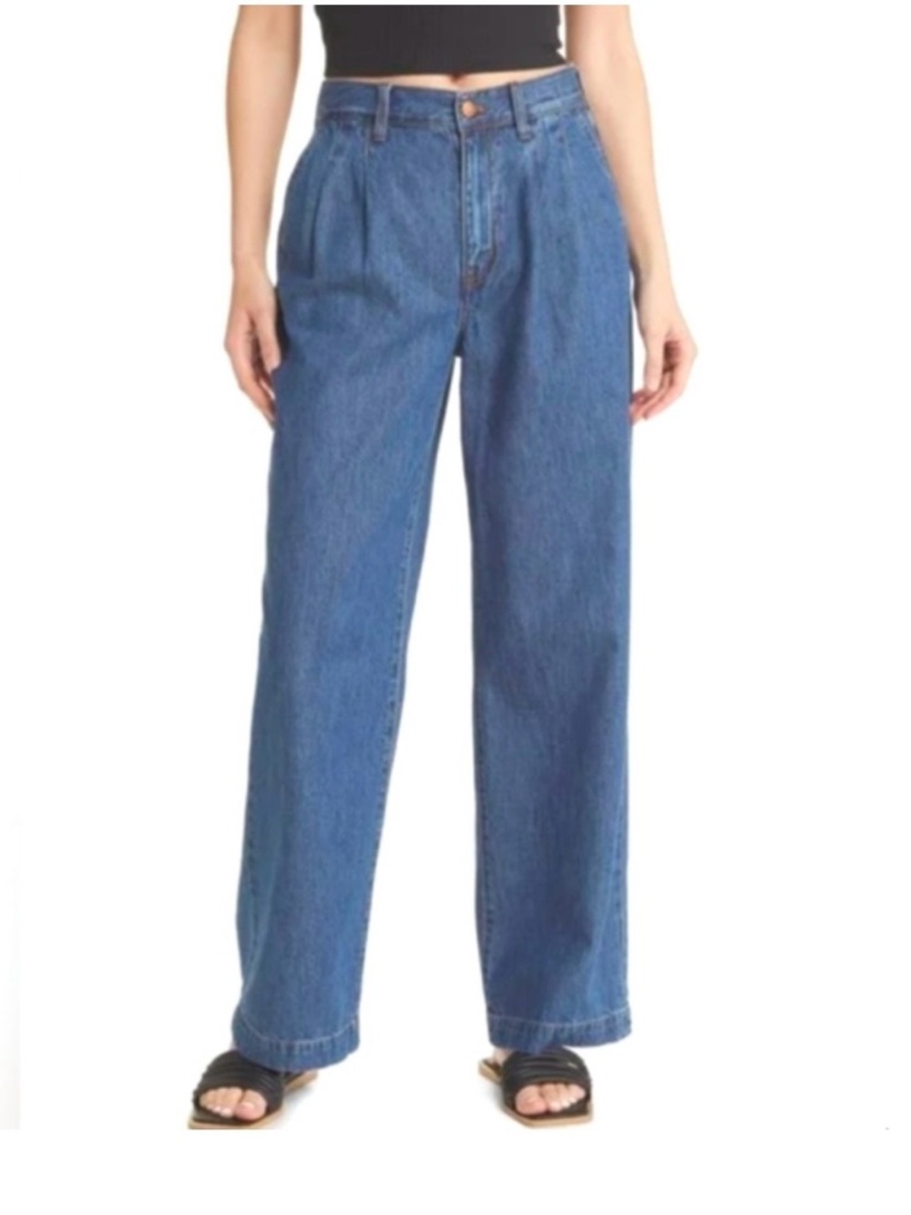 Women’s Madewell pleated trouser fit jeans size 27